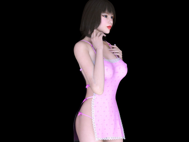 Обои картинки фото 3д графика, люди , people, фон, взгляд, девушка