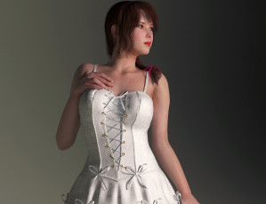 Картинка 3д+графика люди+ people девушка фон взгляд