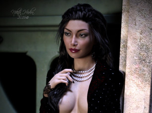 Картинка 3д+графика люди+ people девушка взгляд фон