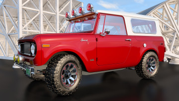 Картинка автомобили 3д international 1970г