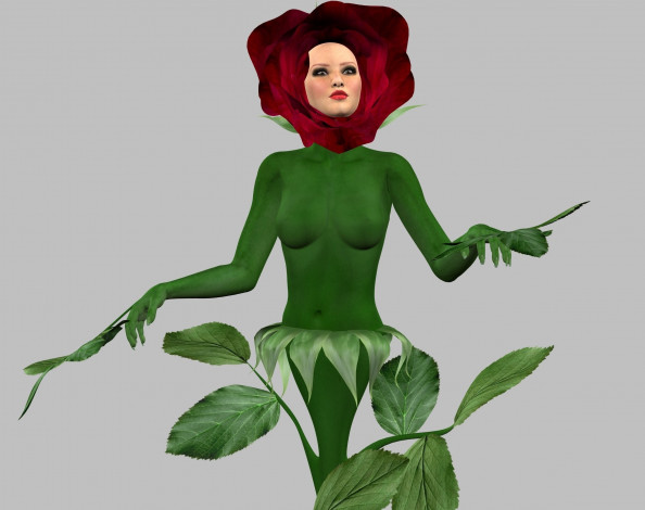 Обои картинки фото 3д графика, существа , creatures, фон, взгляд, девушка