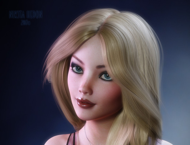 Обои картинки фото 3д графика, портрет , portraits, фон, взгляд, девушка