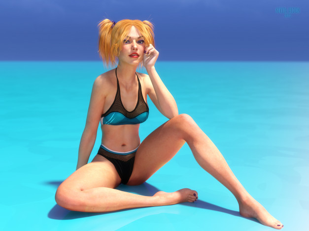 Обои картинки фото 3д графика, люди , people, фон, взгляд, девушка