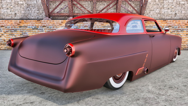 Обои картинки фото автомобили, 3д, ford, 1952г