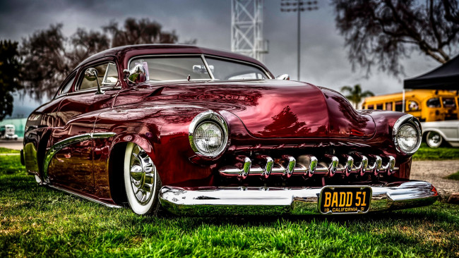 Обои картинки фото автомобили, выставки и уличные фото, 1951, mercury