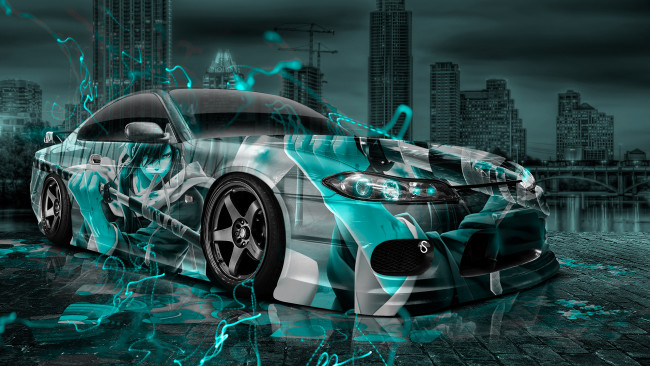 Обои картинки фото nissan silvia s15-jdm tuning anime samurai boy aerography city night energy car 2016, автомобили, 3д, s15-jdm, silvia, nissan, night, city, aerography, boy, 2016, samurai, anime, car, energy, tuning