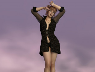 Картинка 3д+графика люди+ people девушка взгляд фон