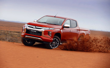 Картинка 2019+mitsubishi+triton+l200 автомобили mitsubishi пустыня пикап новый японские triton красный