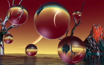 Картинка 3д+графика шары+ balls шары фон