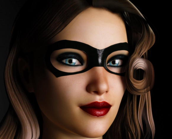 Обои картинки фото 3д графика, портрет , portraits, девушка, взгляд, фон