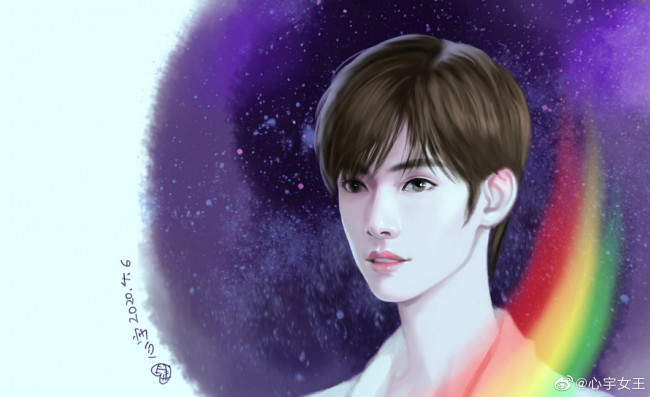 Обои картинки фото рисованное, люди, сун, цзиян, китайский, актёр, певец