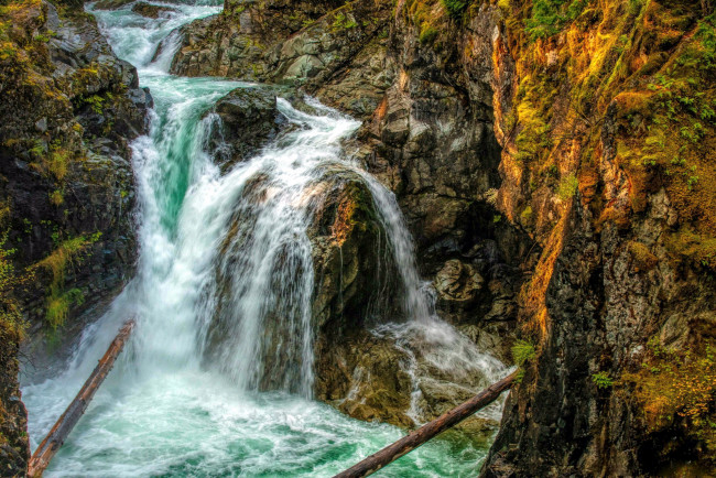 Обои картинки фото little qualicum provincial park, vancouver island, british columbia, canada, природа, водопады, little, qualicum, provincial, park, vancouver, island, british, columbia