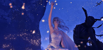 Картинка фэнтези _ghost+blade+ +призрачный+клинок девушка воин бабочки