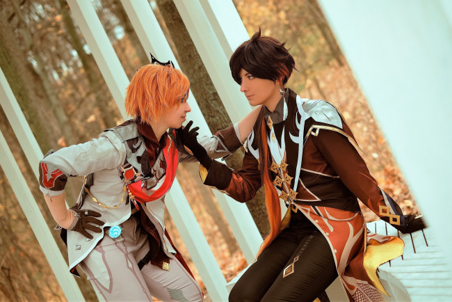 Обои картинки фото девушки, - креатив,  косплей, дэмиэн, дейтра, anri, fortescue, костюмы, образы