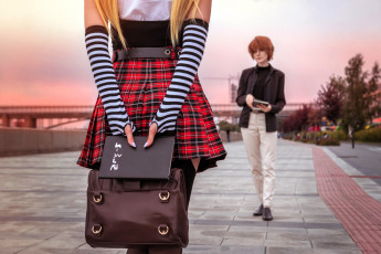 обоя девушки, kirdjava, костюмы, образы, тетрадь, набережная