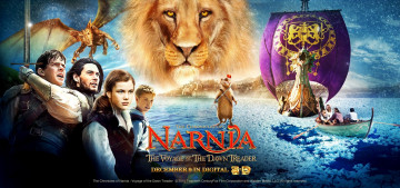 Картинка кино+фильмы the+chronicles+of+narnia +the+voyage+of+the+dawn+treader персонажи корабль море