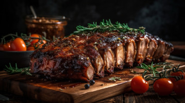 Картинка еда мясные+блюда помидоры мясо розмарин