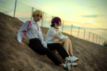 Картинка девушки tenletters образы костюмы косплей кровь склон