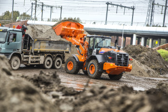 обоя техника, фронтальные погрузчики, hitachi