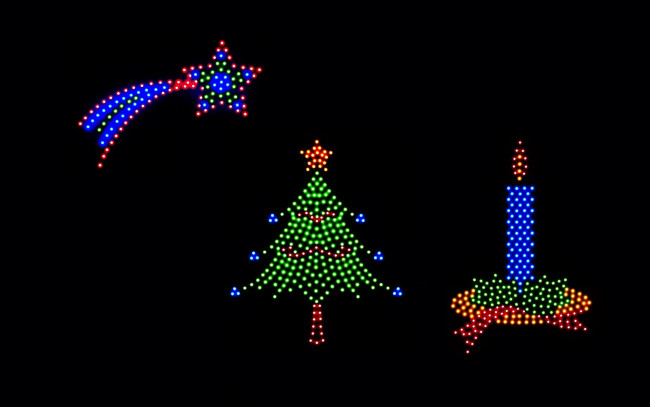 Обои картинки фото праздничные, 3д графика , новый год, звезда, ёлка, свеча, мозаика