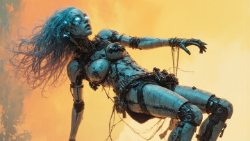 обоя фэнтези, роботы,  киборги,  механизмы, нейросети, графика, нейроарт, ai, art, нейронные, сети, рисунки, нейро, искусство, нейрографика, graphics, neuroart, neural, networks, drawings, neuro, neurography