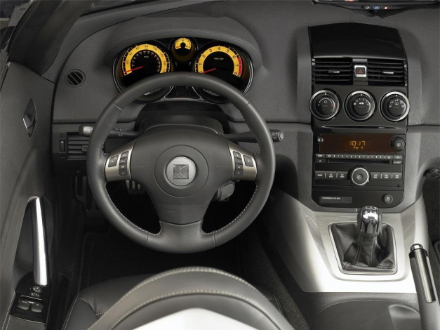 Обои картинки фото 2007, saturn, sky, red, line, автомобили, спидометры, торпедо