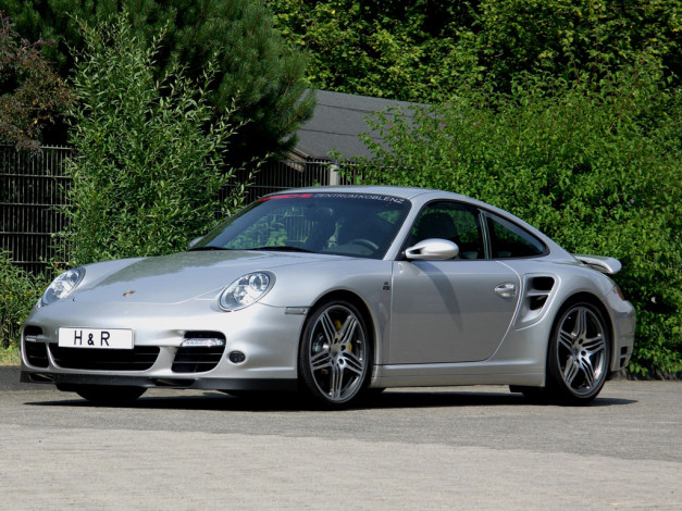 Обои картинки фото porsche, h&r, 911, turbo, автомобили