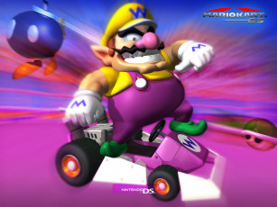 обоя mario, kart, ds, видео, игры