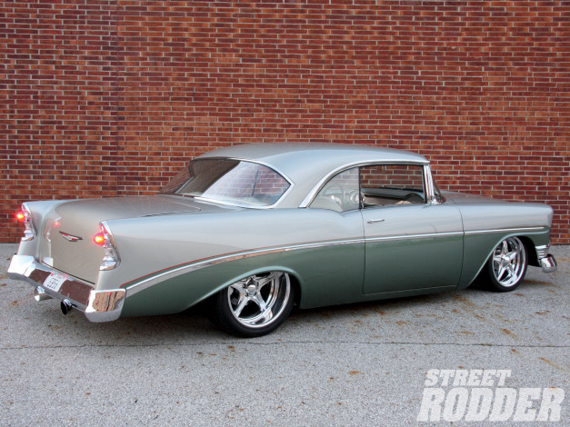 Обои картинки фото 1956, chevrolet, bel, air, автомобили