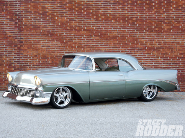 Обои картинки фото 1956, chevrolet, bel, air, автомобили