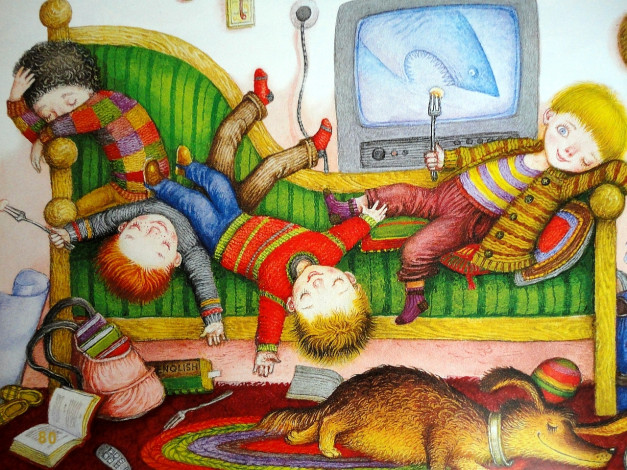 Обои картинки фото екатерина, штанко, иллюстрации, стихам, для, детей, рисованные