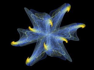 Картинка 3д графика fractal фракталы тёмный фон узор