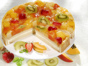 Картинка еда пирожные кексы печенье торт клубника киви