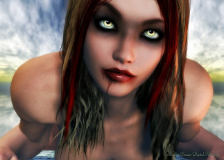 Картинка фэнтези вампиры глаза кровь