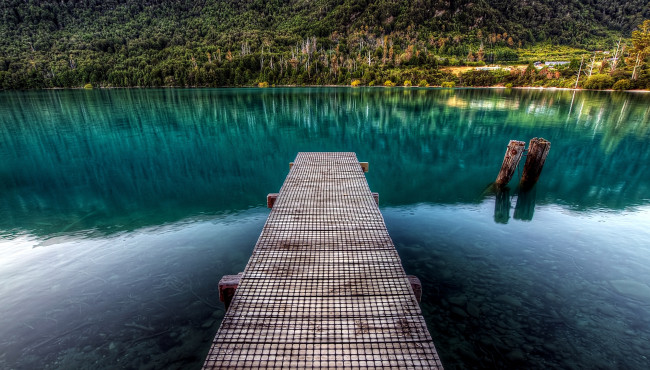 Обои картинки фото природа, реки, озера, вода, берег, мостик