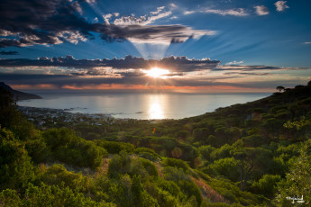 Картинка camps bay cape town south africa природа восходы закаты кейптаун южная африка океан закат