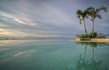 Картинка puerto vallarta mexico природа тропики вода отражение пуэрто-вальярта мексика пальмы