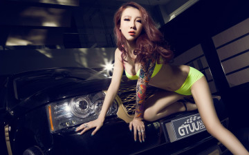 Картинка автомобили авто девушками азиатка девушка автомобиль