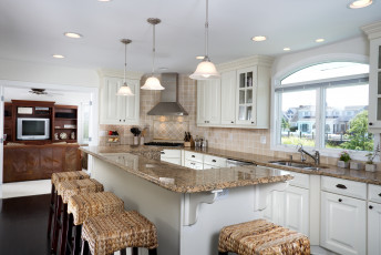 Картинка интерьер кухня мебель стулья