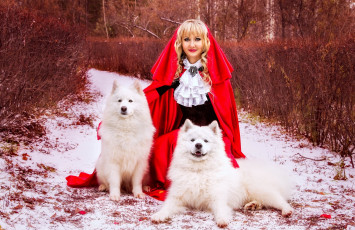Картинка девушки -unsort+ блондинки блондинка собаки плащ