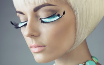 Картинка девушки -unsort+ лица +портреты модель макияж ресницы закрытые глаза