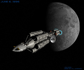 Картинка космос арт планета вселенная полет космический корабль