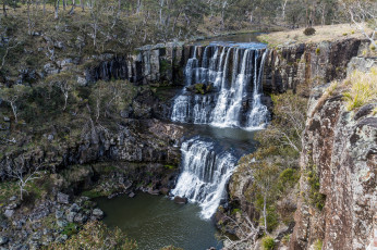 Картинка природа водопады лес река водопад