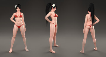 обоя 3д графика, аниме , anime, фон, взгляд, девушка