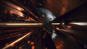 обоя космос, арт, планеты, вселенная, галактика, взрыв