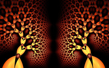 Картинка 3д+графика фракталы+ fractal узор фон цвета