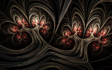 Картинка 3д+графика фракталы+ fractal узор фон цвета