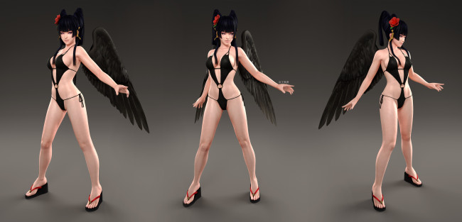 Обои картинки фото 3д графика, существа , creatures, демон, фон, взгляд, девушка