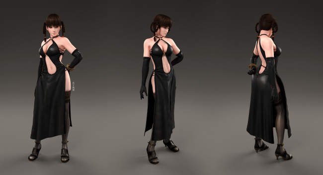 Обои картинки фото 3д графика, аниме , anime, фон, взгляд, девушка