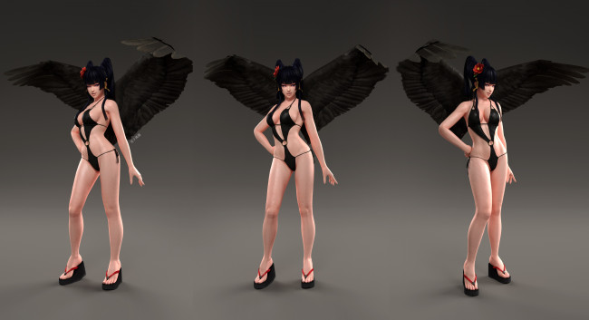 Обои картинки фото 3д графика, существа , creatures, демон, фон, девушка, взгляд